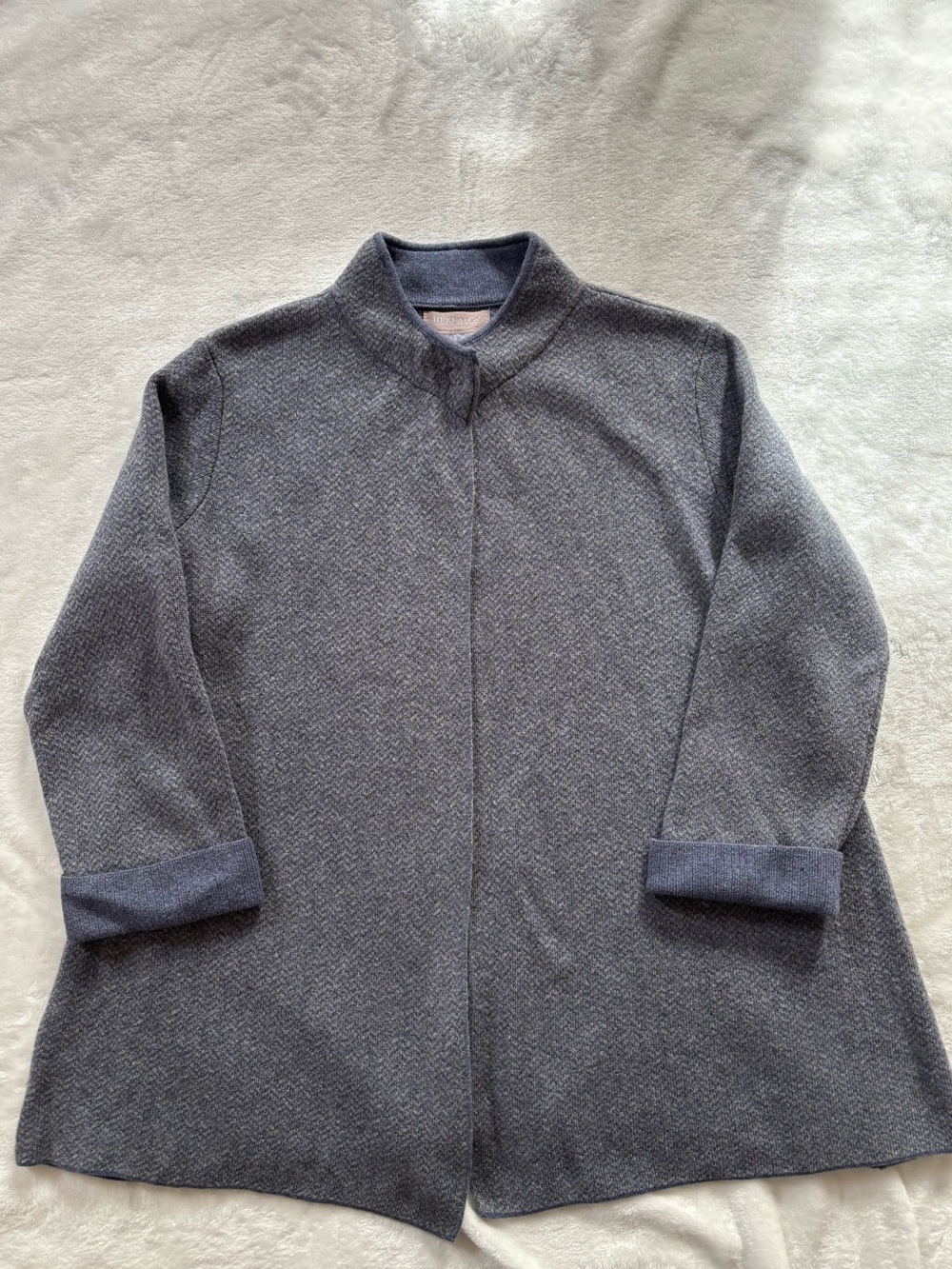 Hekla & Co blue cardigan sweater